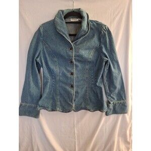 JEANOLOGY COLLECTION Women's Denim Jacket Blue Size  14